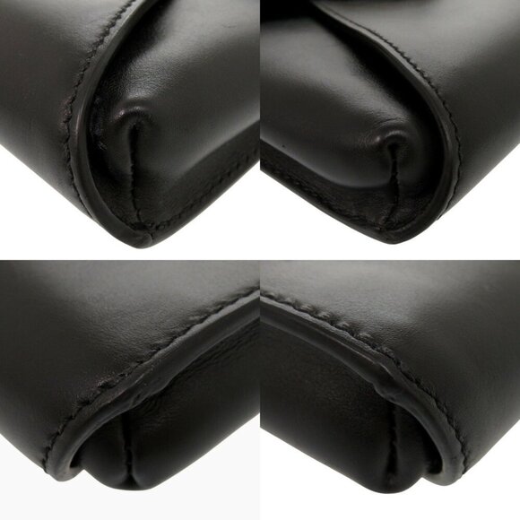 VALENTINO GARAVANI Black Leather Chain Shoulder Bag - Picture 5 of 8